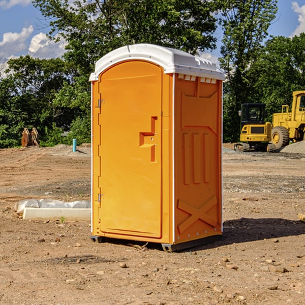 how often are the portable restrooms cleaned and serviced during a rental period in Brookfield